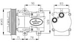 FC1771 Compressor, air conditioning 1016001014 1406032 FORD COUGA 1998-